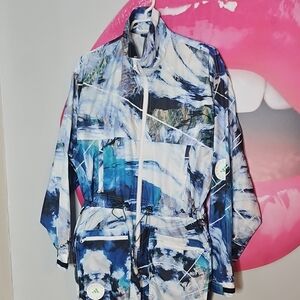 Adidas by Stella McCartney Blue and White Jumpsuit